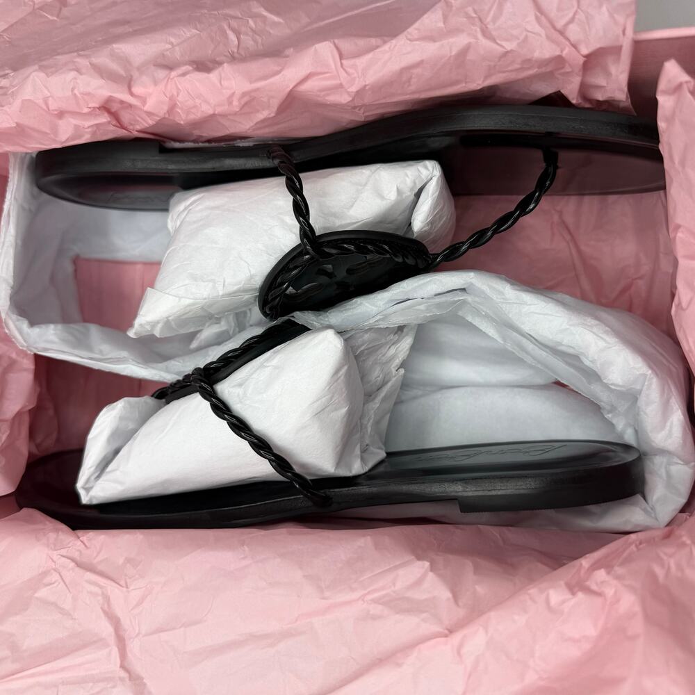 NEW NWT Tory Burch x BonBon Women's Miller Twist Sandals Black Size 10 - Picture 6 of 7